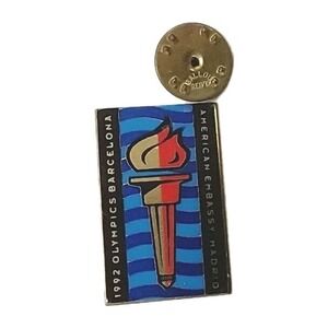 Vintage Madrid American Embassy 1992 Olympics Barcelona Ballou Reg'D Pin RARE